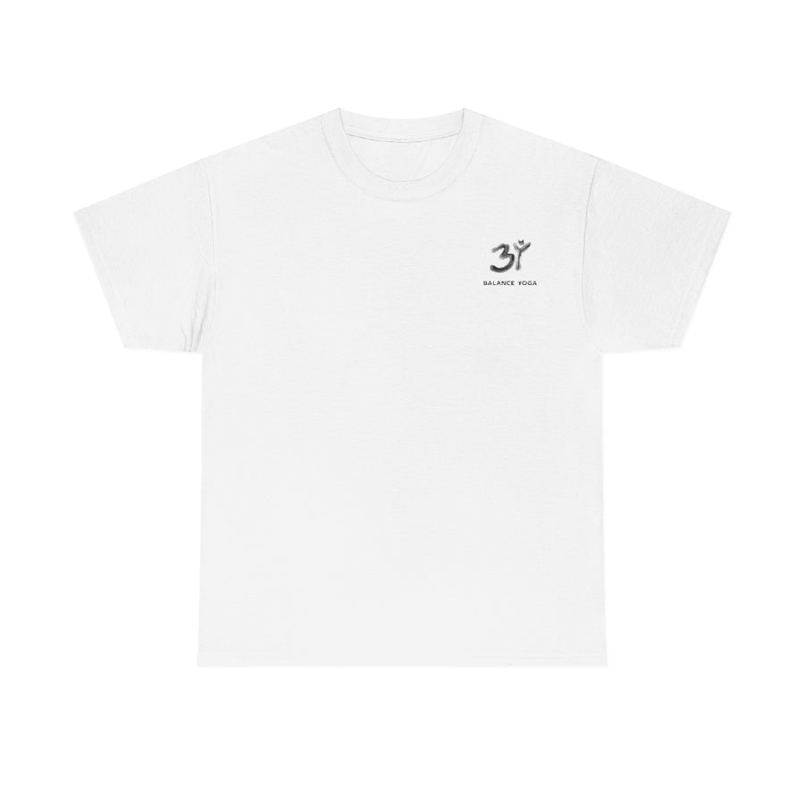 Unisex Baumwoll T-Shirt "BALANCE DELI TRIBE" in weiss