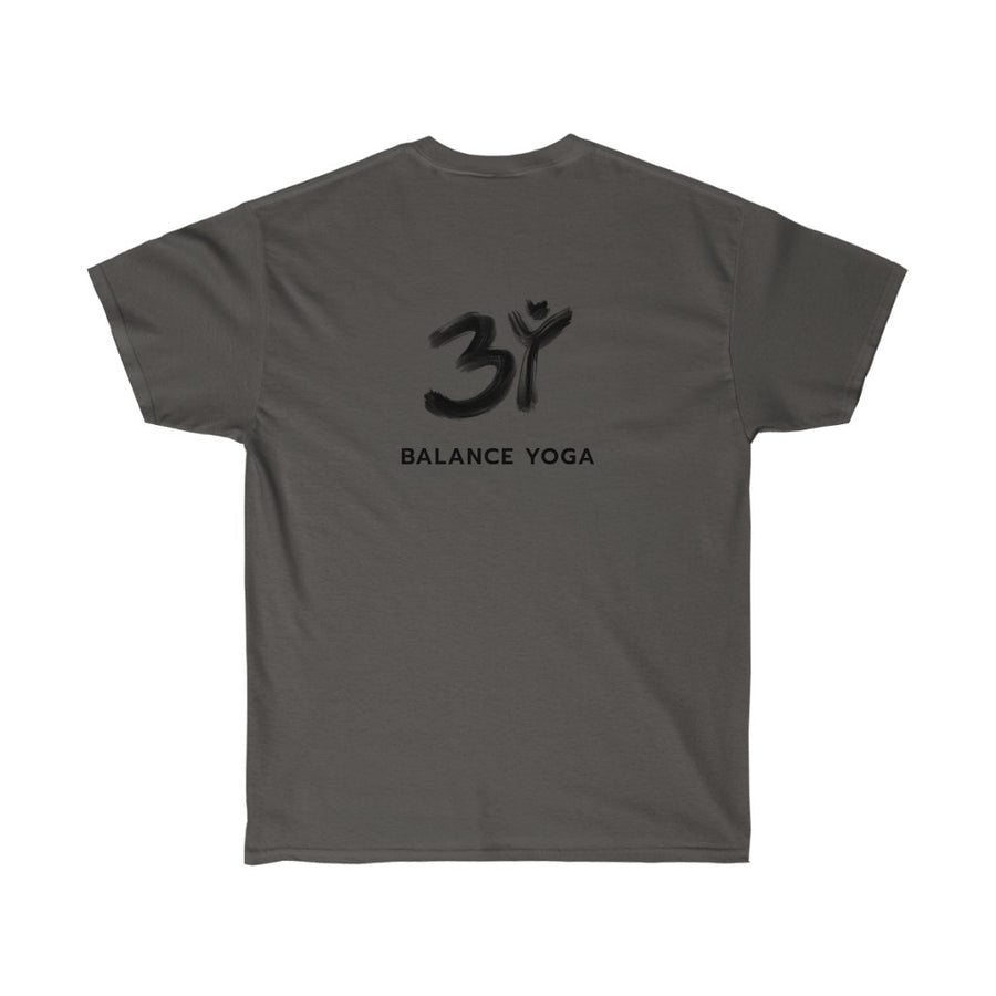 Unisex Baumwoll T-Shirt "BALANCE YOGA" in weiss, grau, dunkelblau oder pink